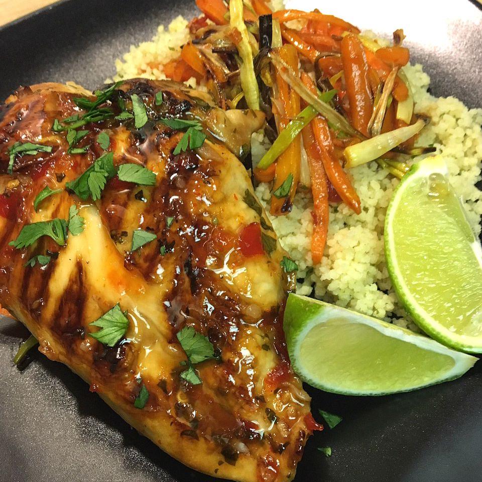 Grilled Lime Cilantro Chicken with Sweet Chili Sauce Recipe Allrecipes
