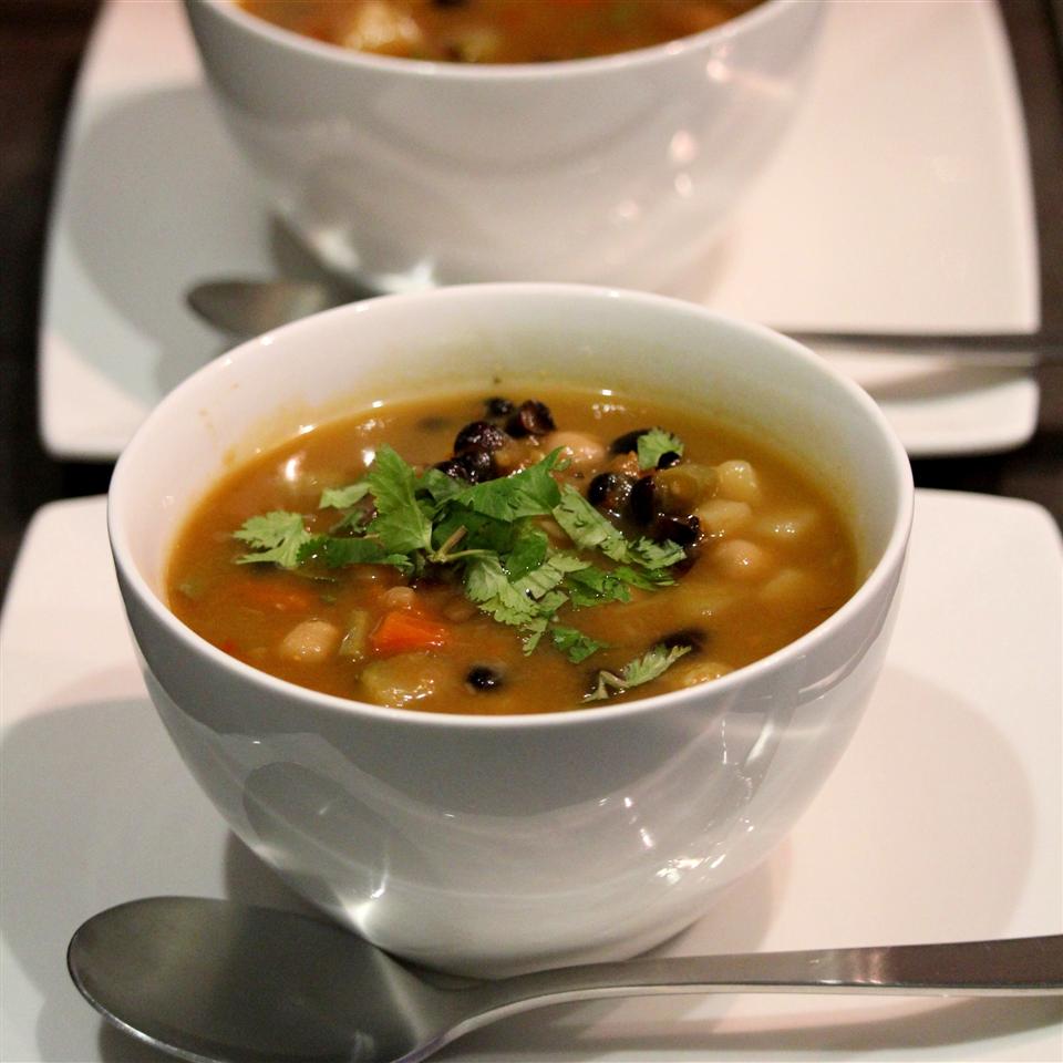 Potato, Mushroom, and Black Bean Soup image