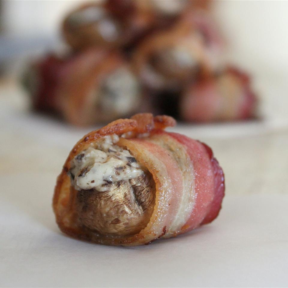 Bacon Wrapped Stuffed Mushrooms image