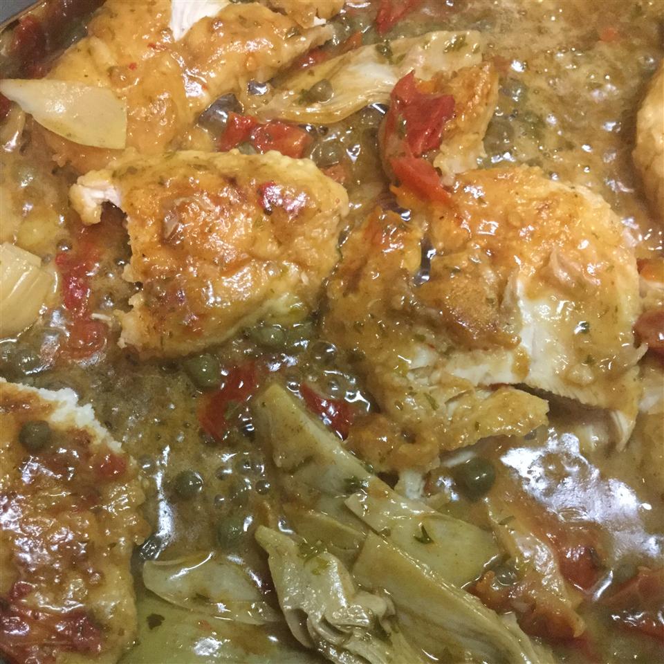 Chicken Breast Cutlets with Artichokes and Capers Recipe