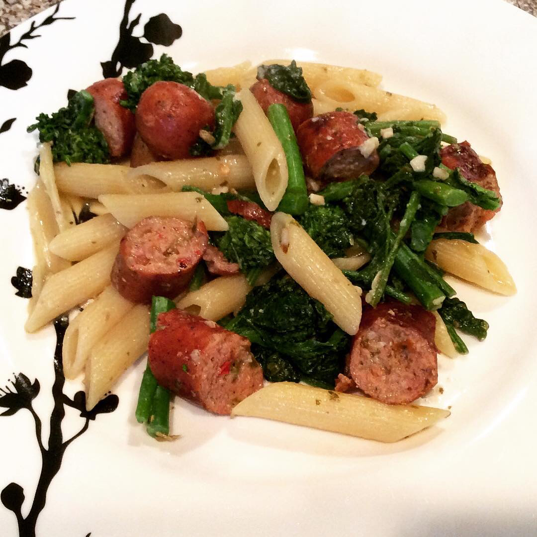 Penne With Sausage And Broccoli Rabe Recipe Allrecipes