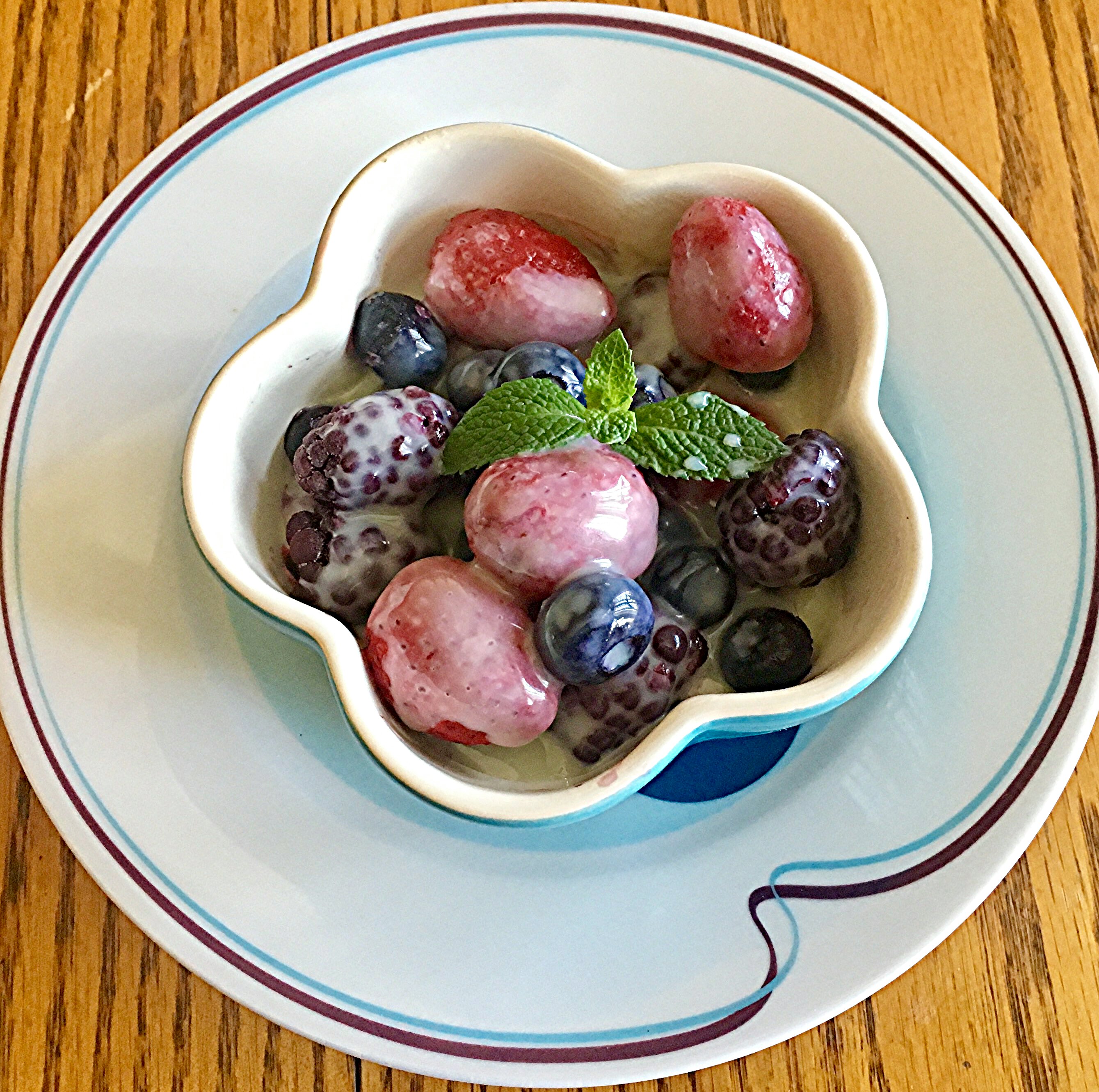 White Chocolate Ganache with Frozen Berries image