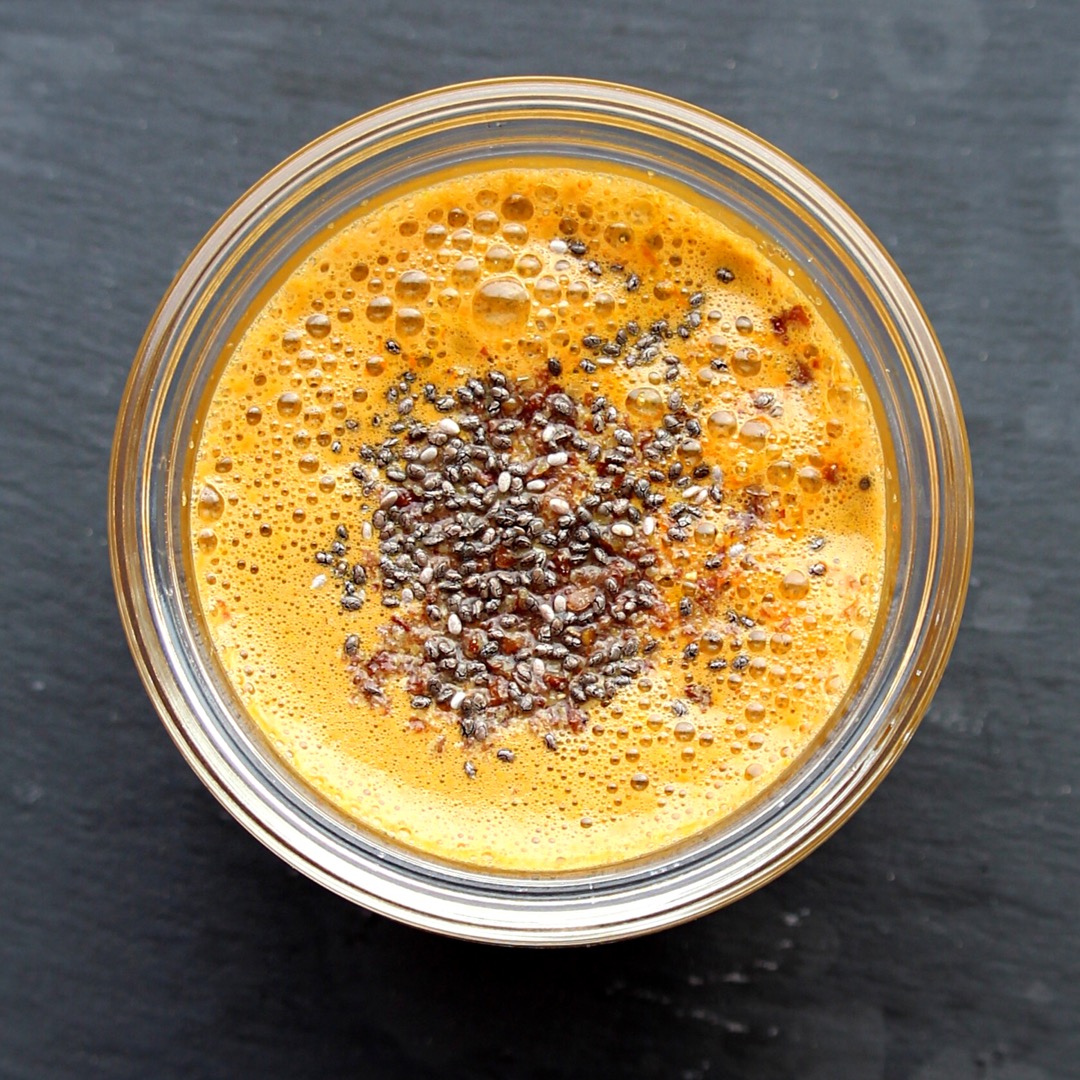 Carrot, Apple, Cucumber, OJ, and Turmeric Smoothie_image