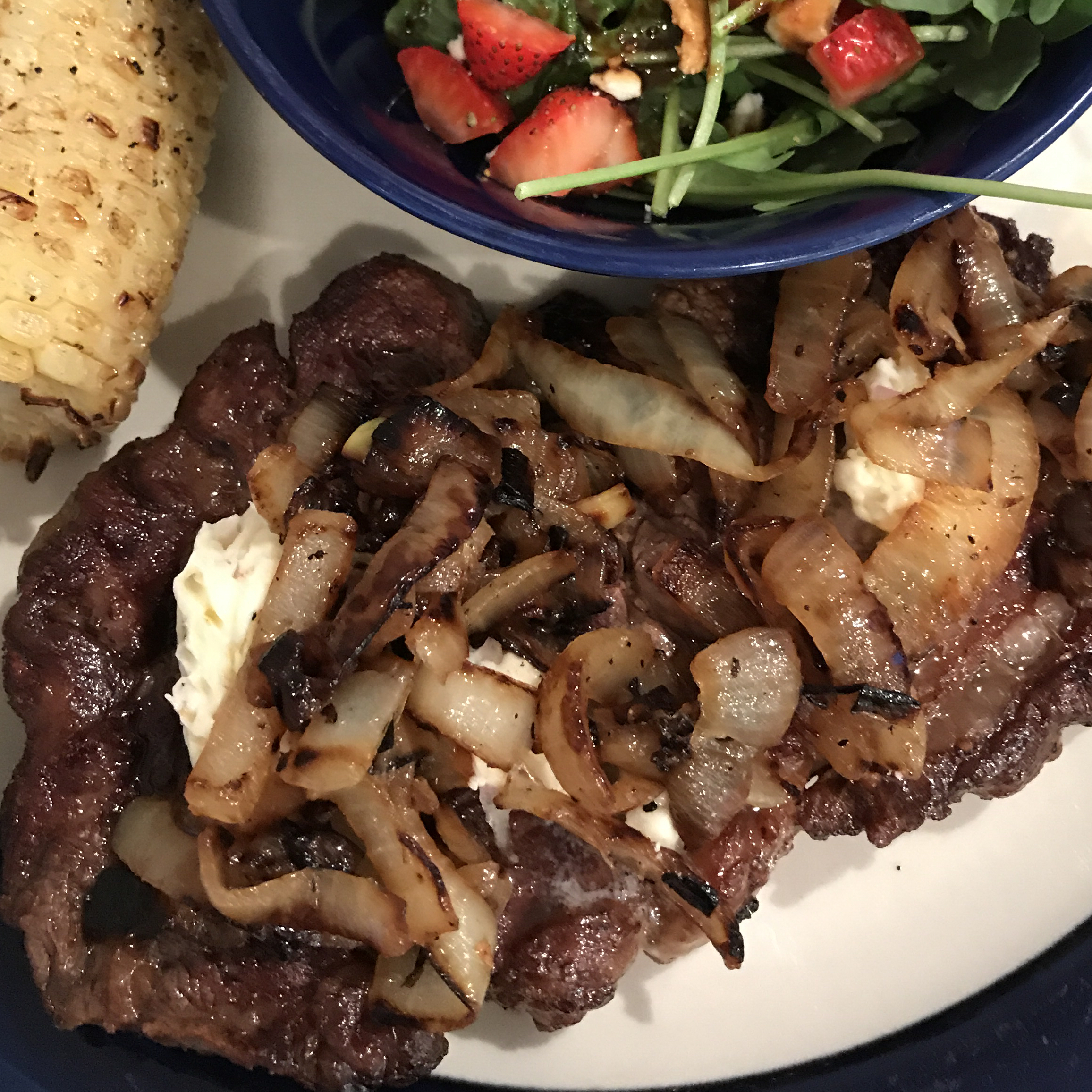 Pan-Roasted Ribeye with Caramelized Onions and White Truffle Butter_image