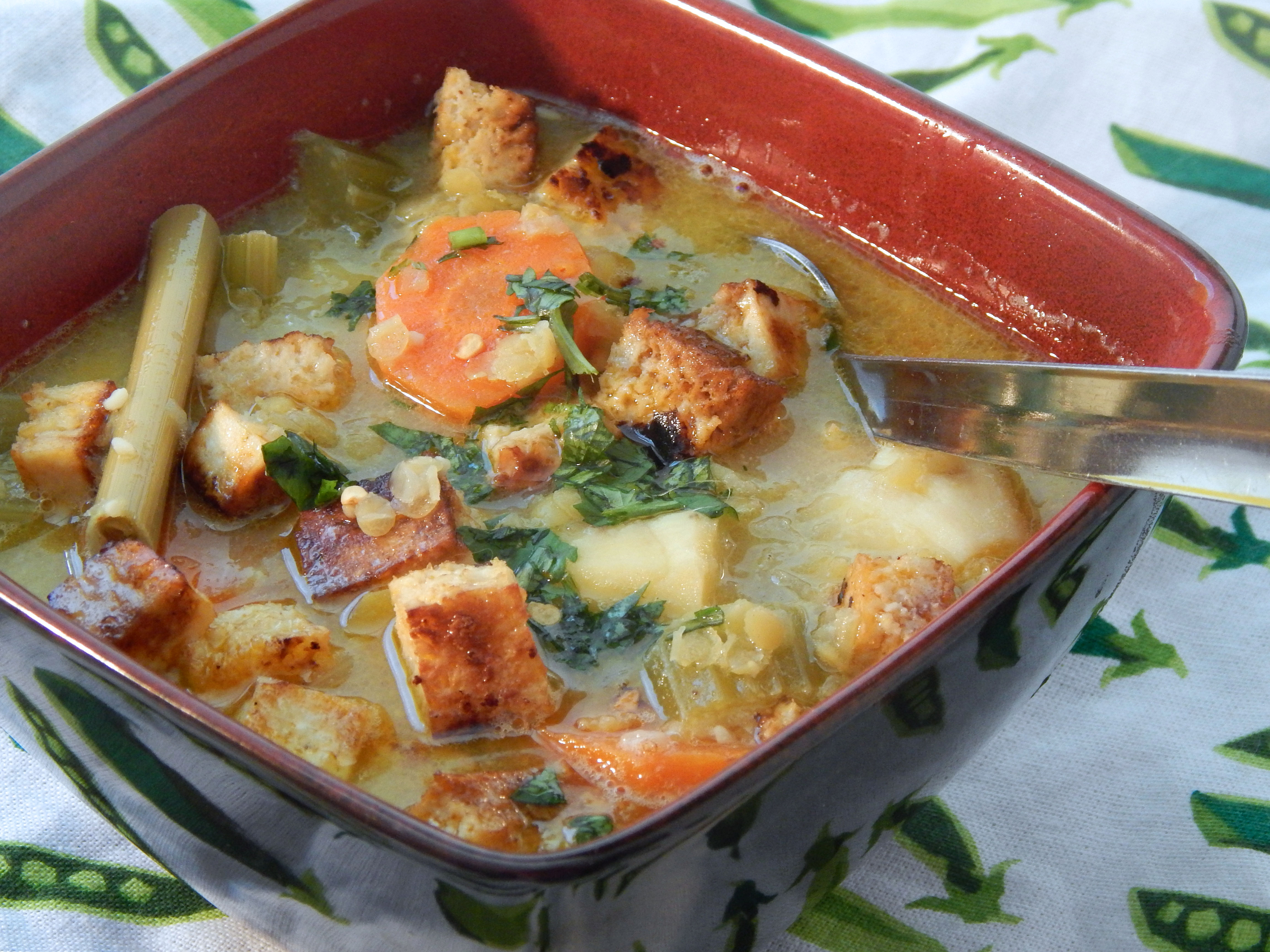 Vegetable Tofu Soup with Lemongrass and Coconut Milk_image