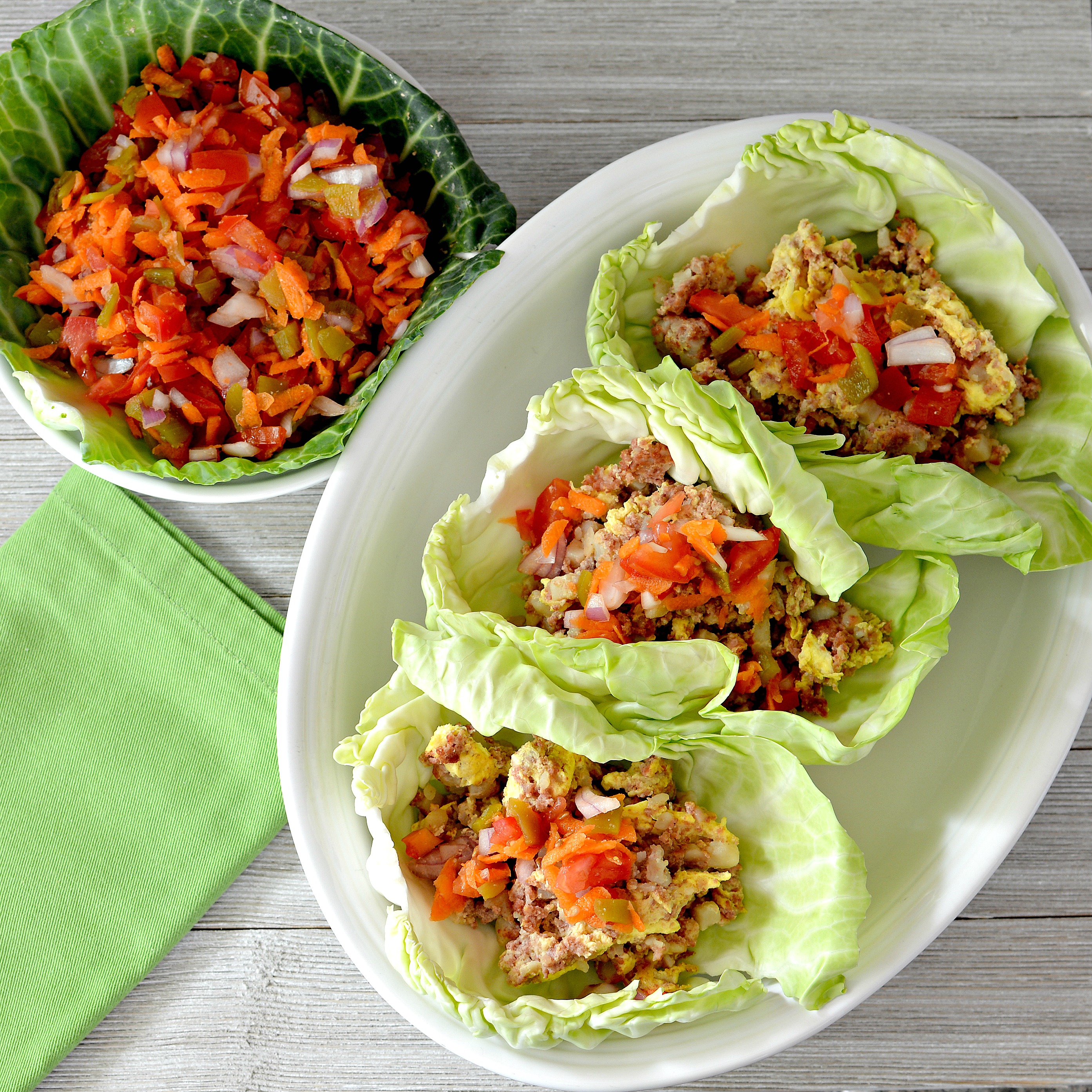 Corned Beef and Cabbage Leaf Wraps with Carrot Salsa | Allrecipes