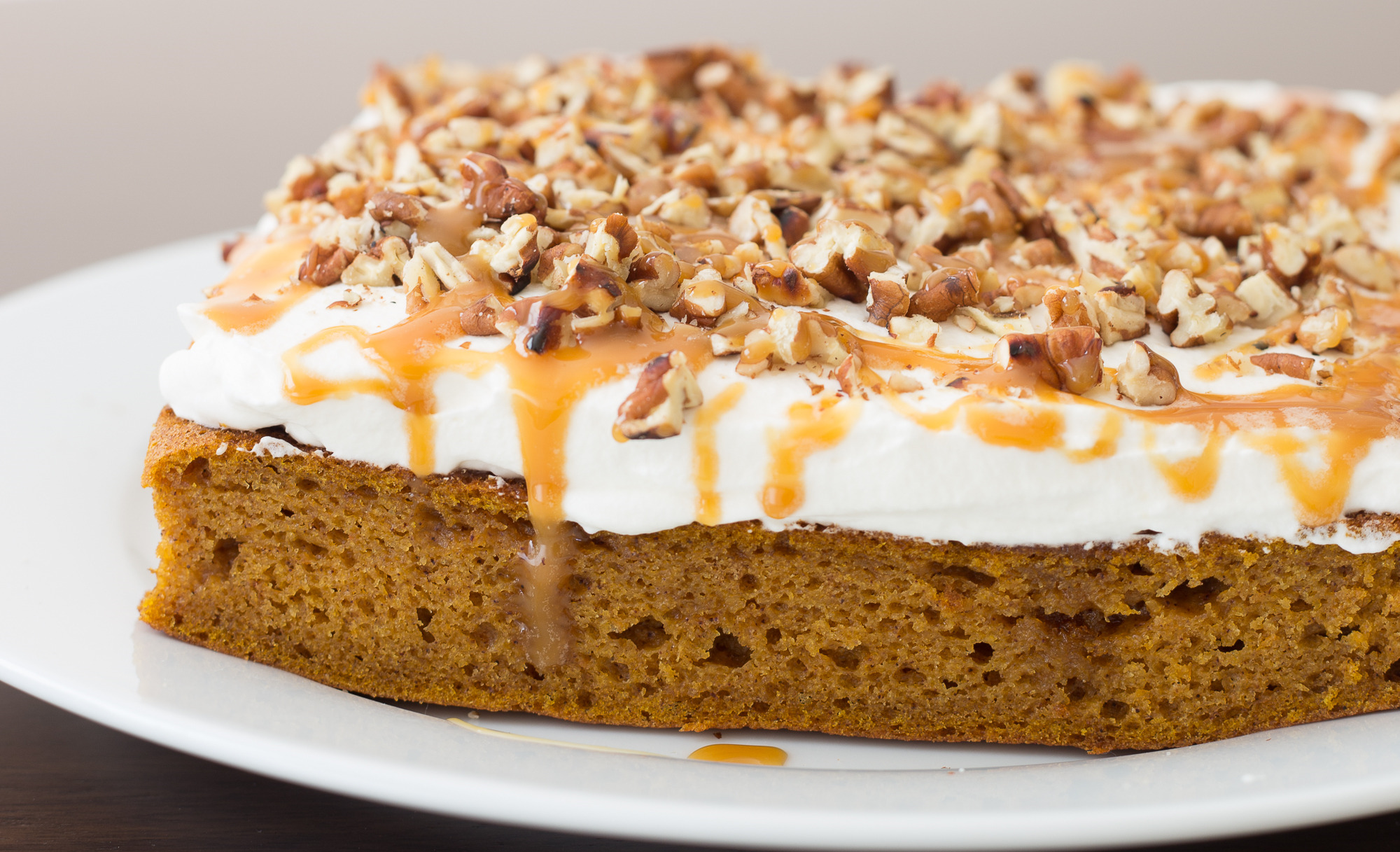 Pumpkin Caramel Bourbon Poke Cake image