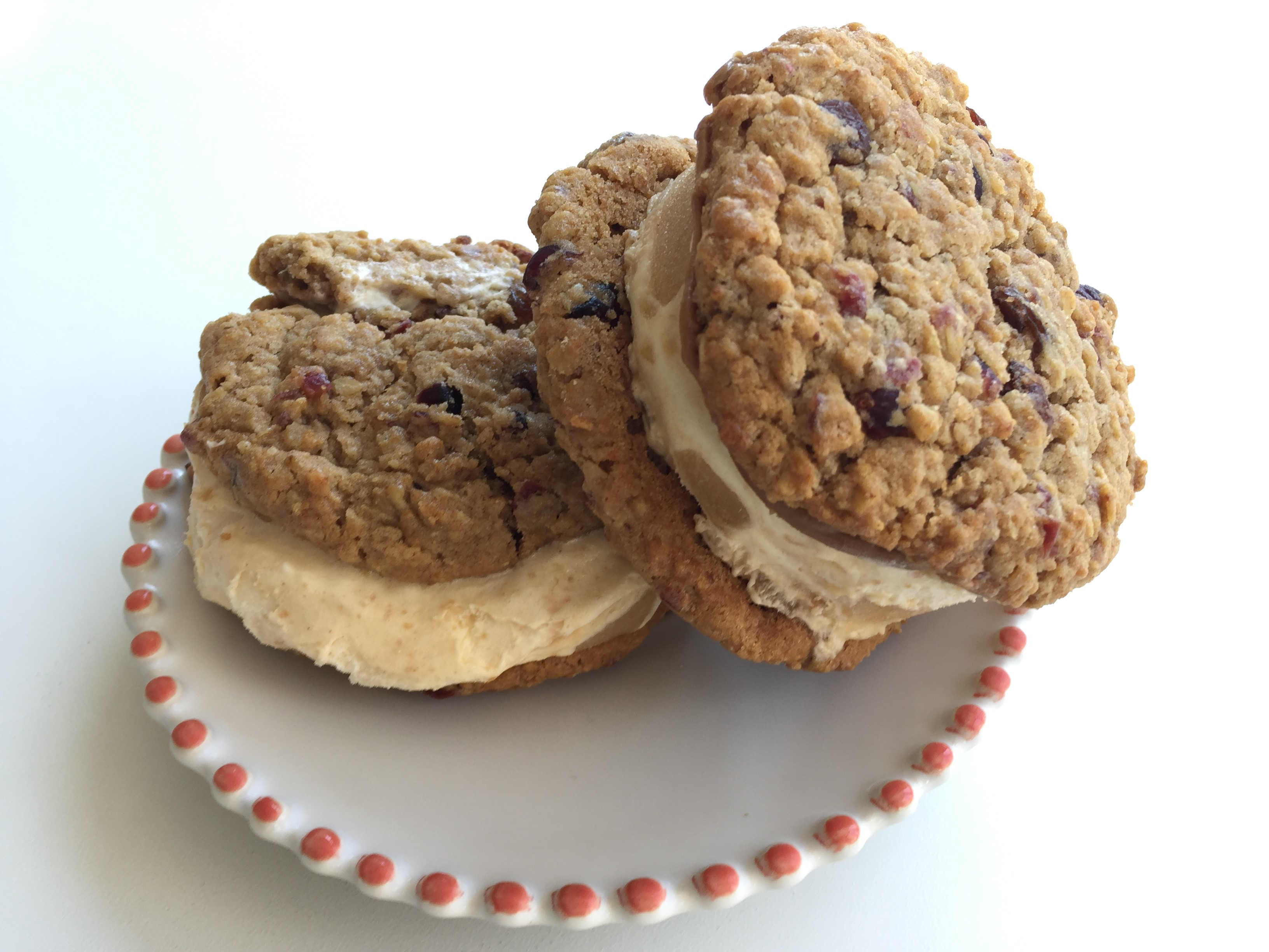 Spiced Apple Oatmeal Cookie Ice Cream Sandwiches image