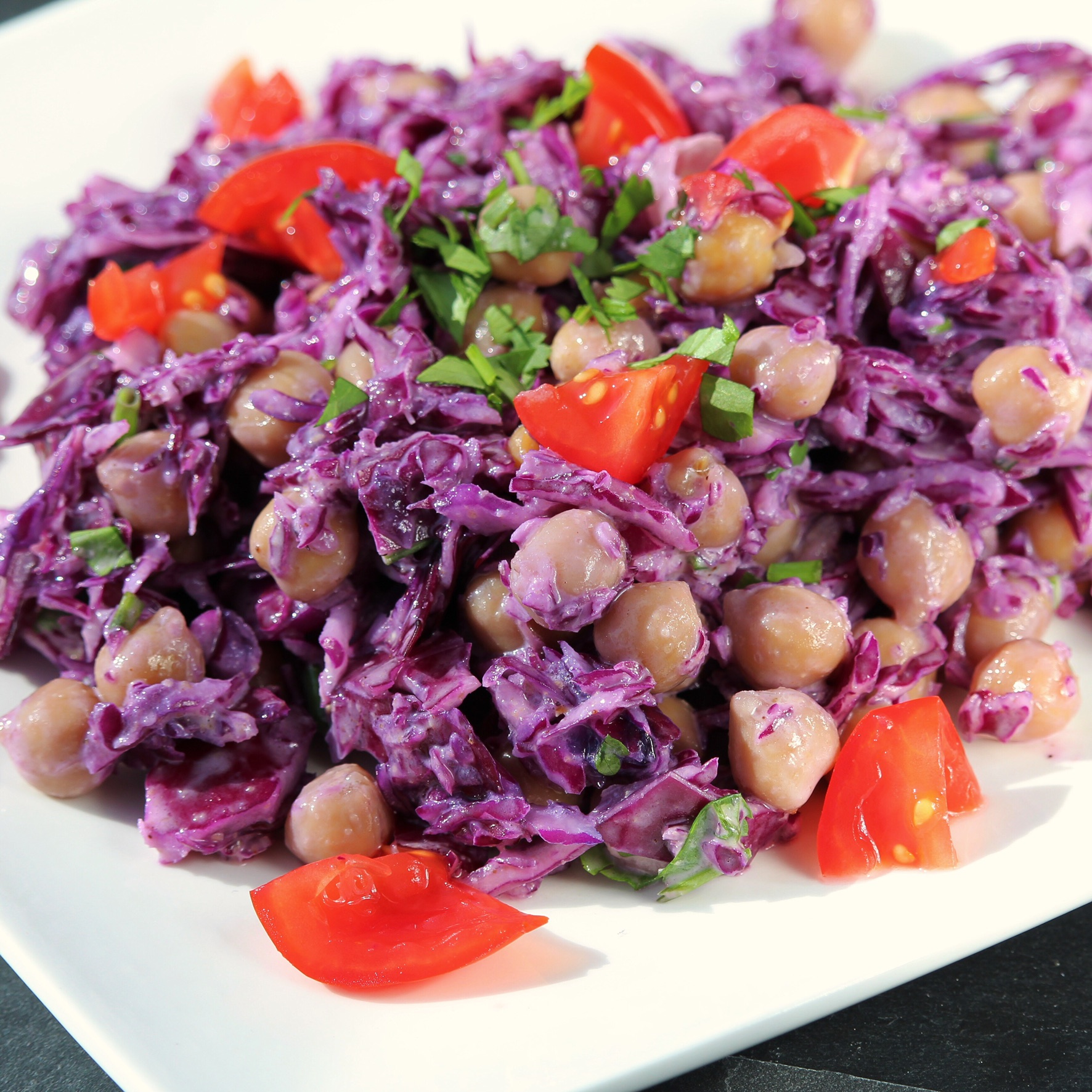 Red Cabbage and Chickpea Salad image