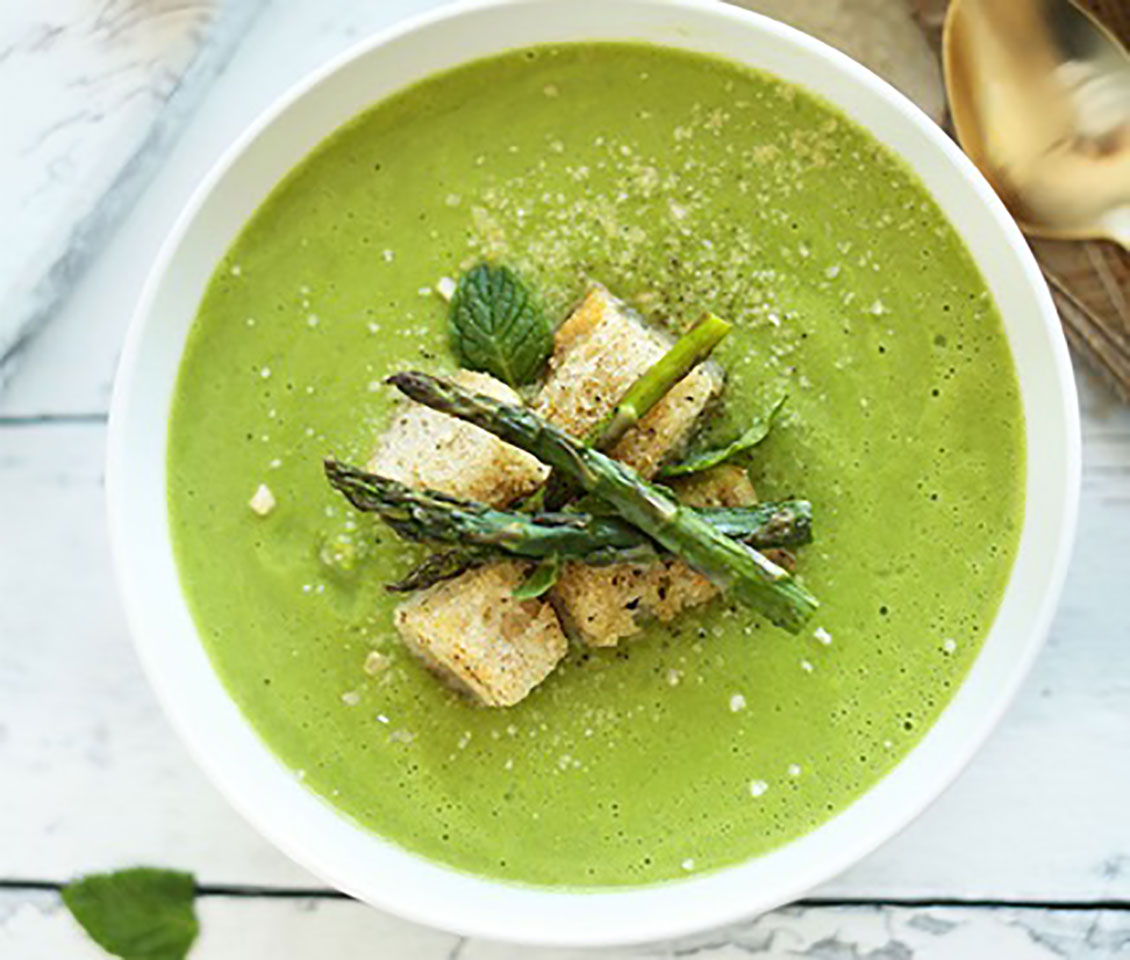 Creamy Asparagus and Pea Soup image
