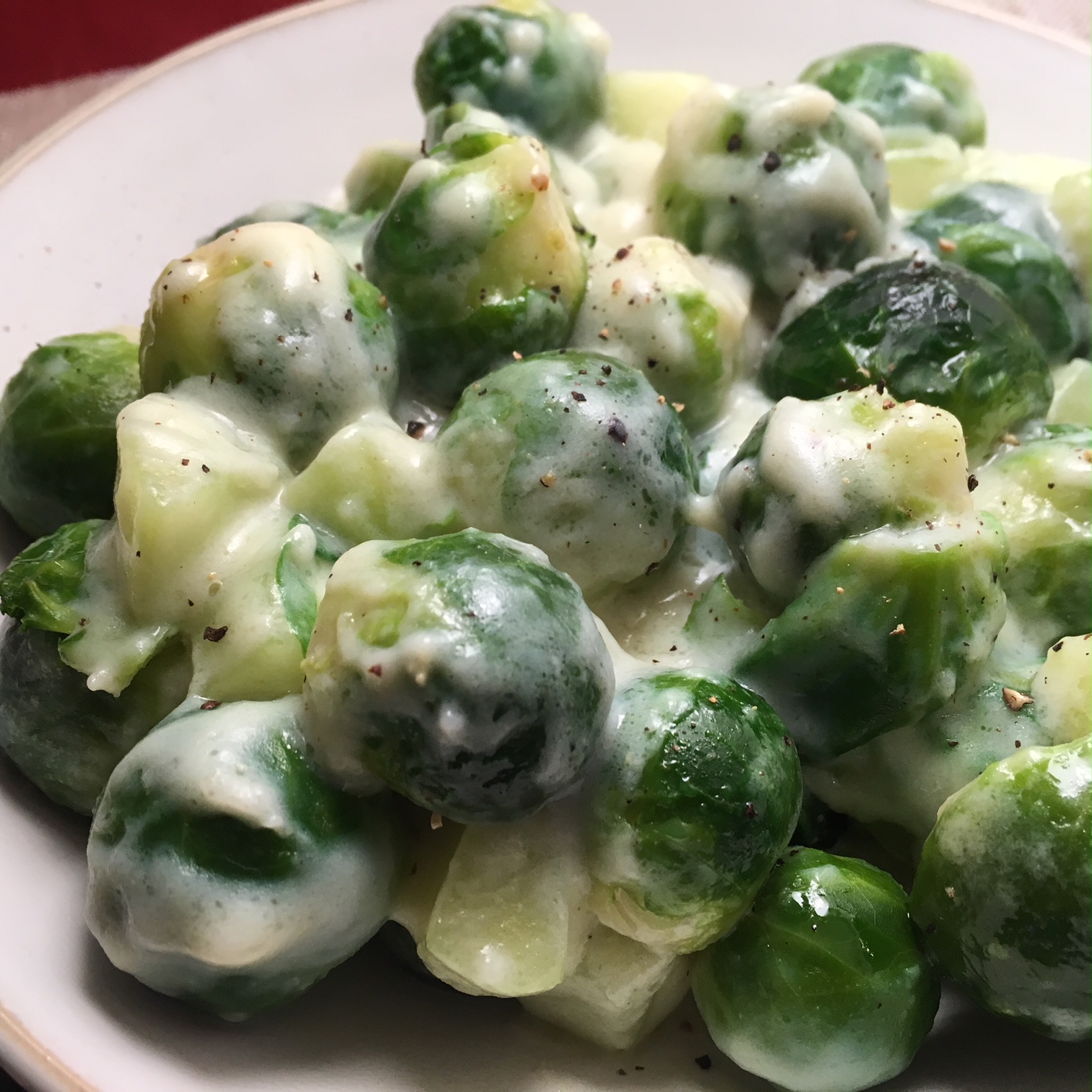 Creamy Cucumber Brussels Sprouts_image