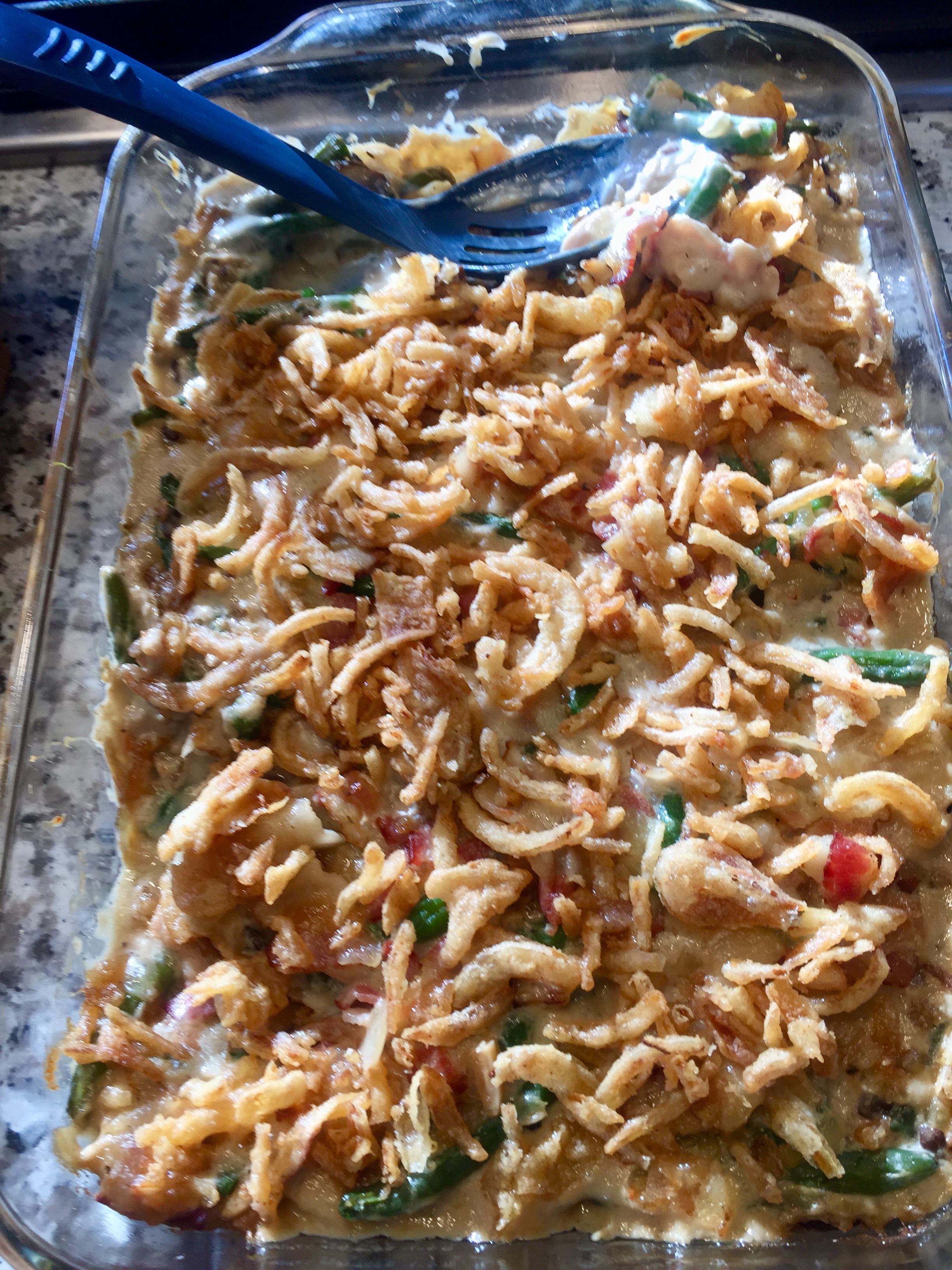 Green Bean Casserole with Bacon and Toasted Almonds_image