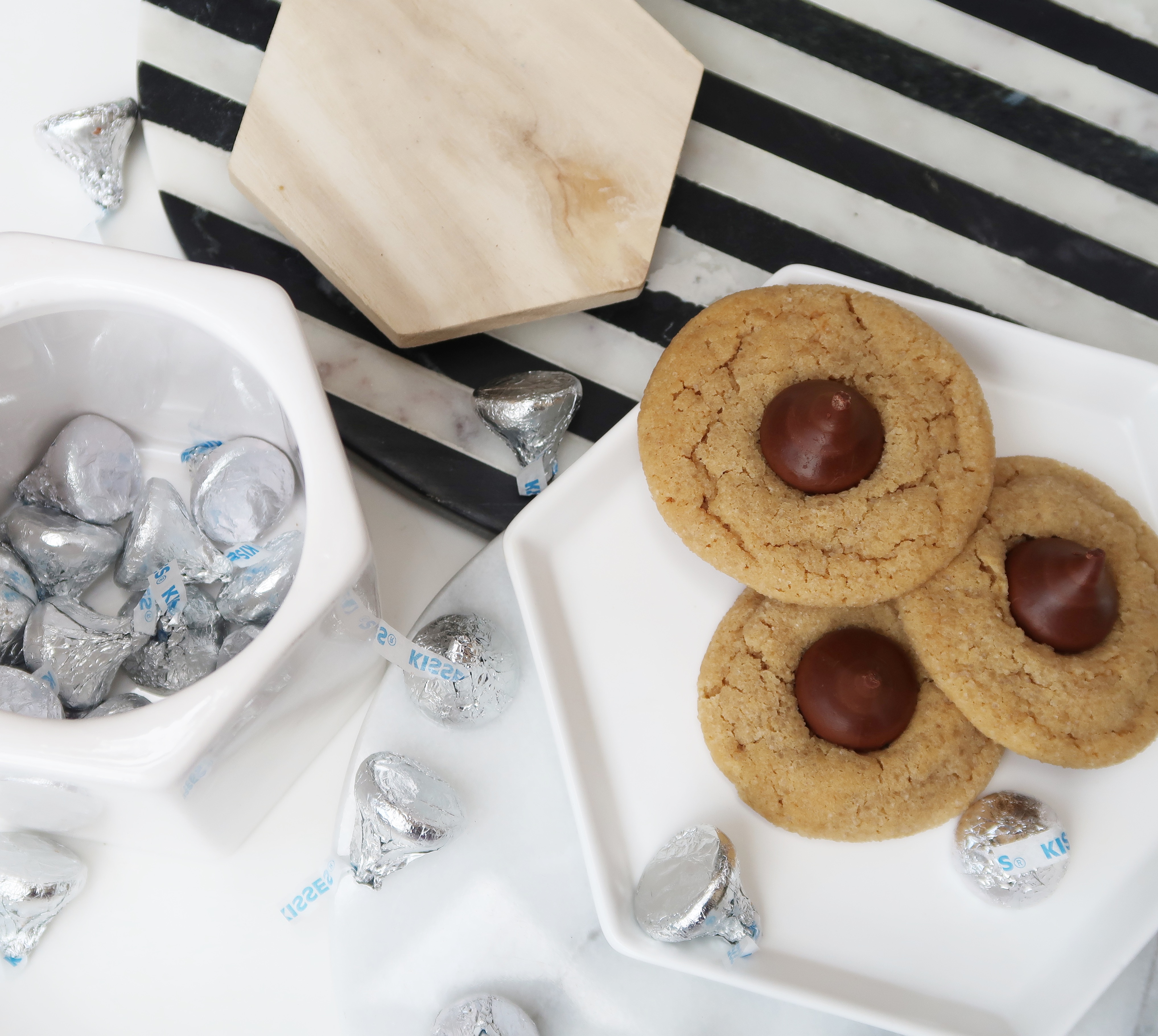 Chocolate Peanut Butter Blossoms image