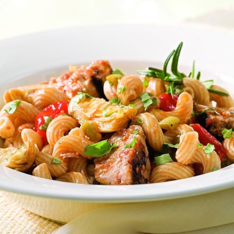 Tuna Pasta with Olives & Artichokes