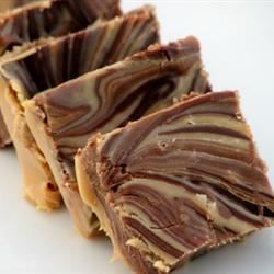 Chocolate Peanut Butter Swirl Fudge image
