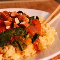 Vegan Coconut Curry with Spinach over Millet image