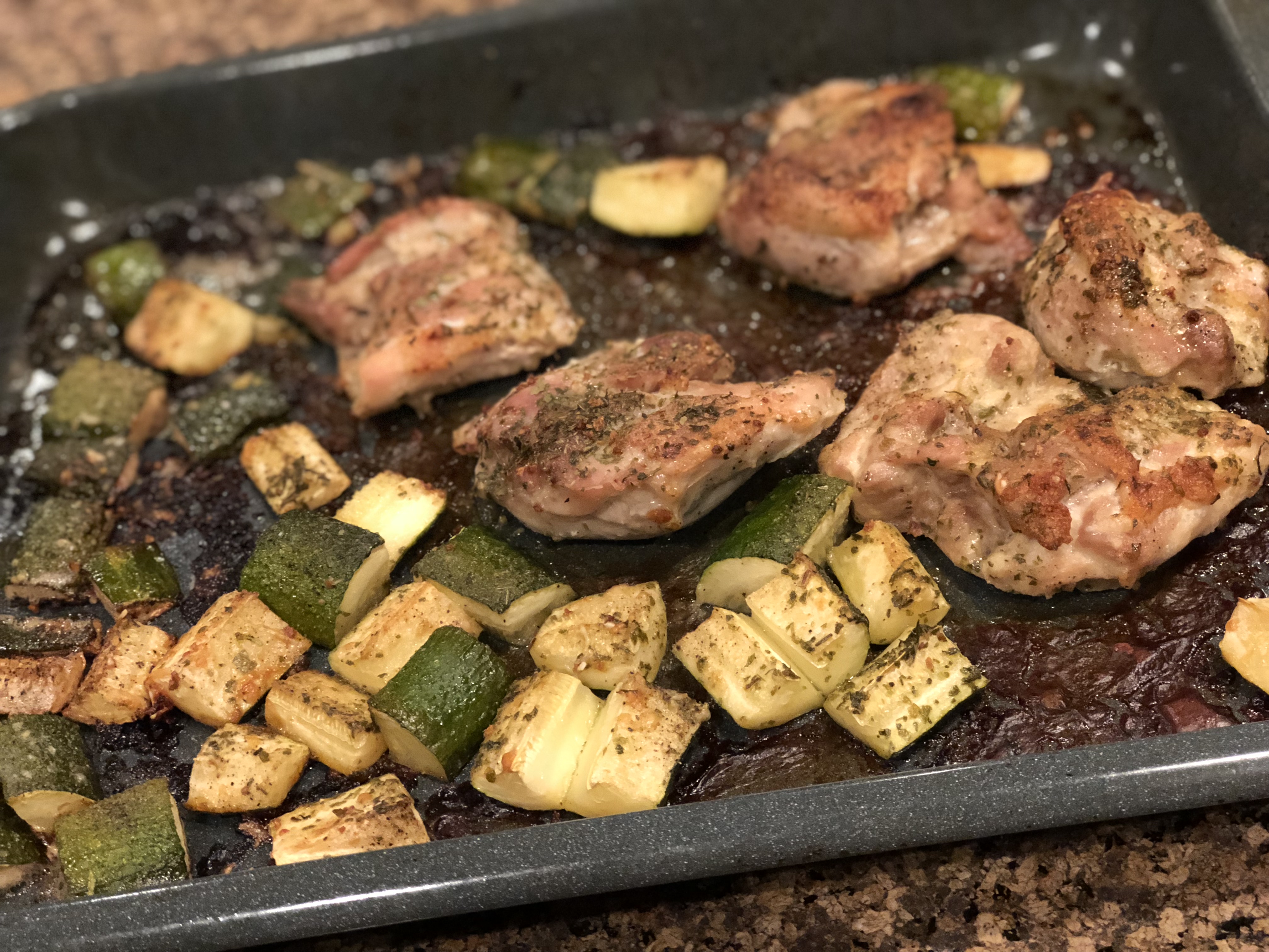 One-Pan Rosemary Chicken Thighs and Roasted Winter Vegetables for 2_image