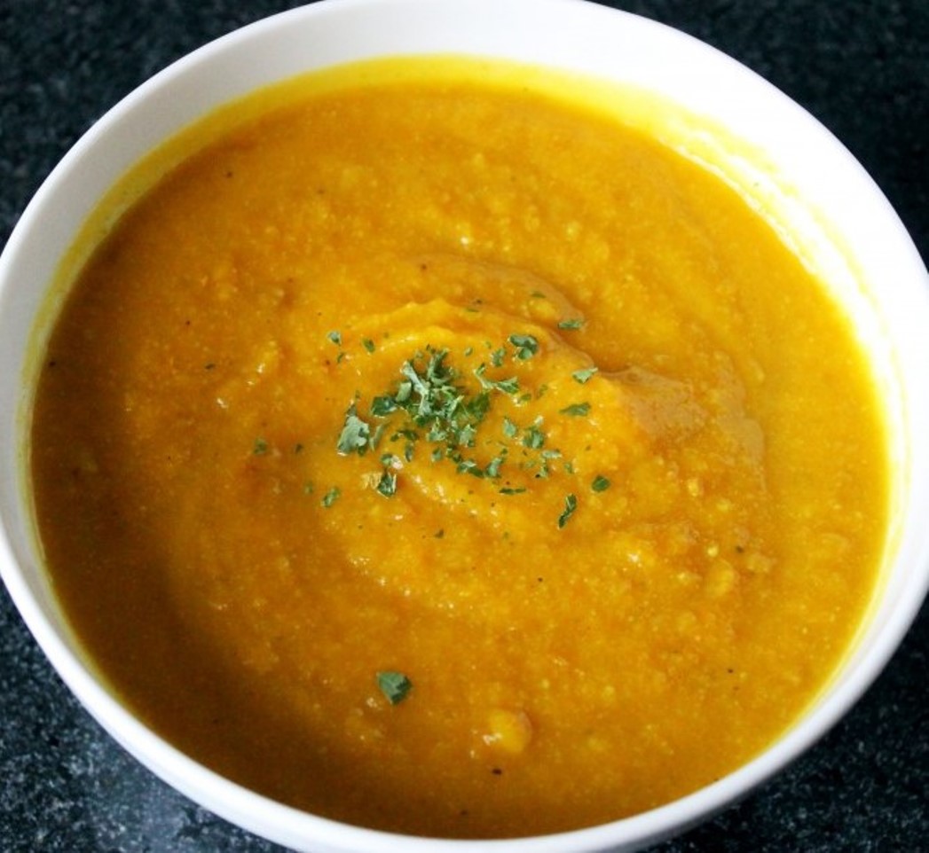 Instant Pot® Curried Cheesy Cauliflower-Squash Soup_image
