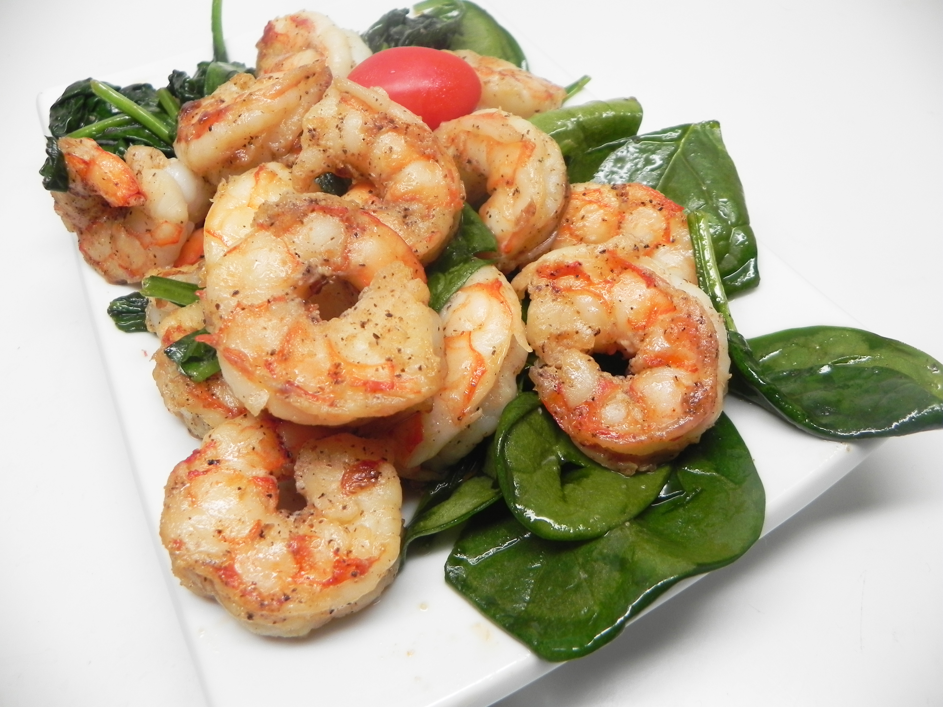 Sauteed Shrimp with Spinach_image