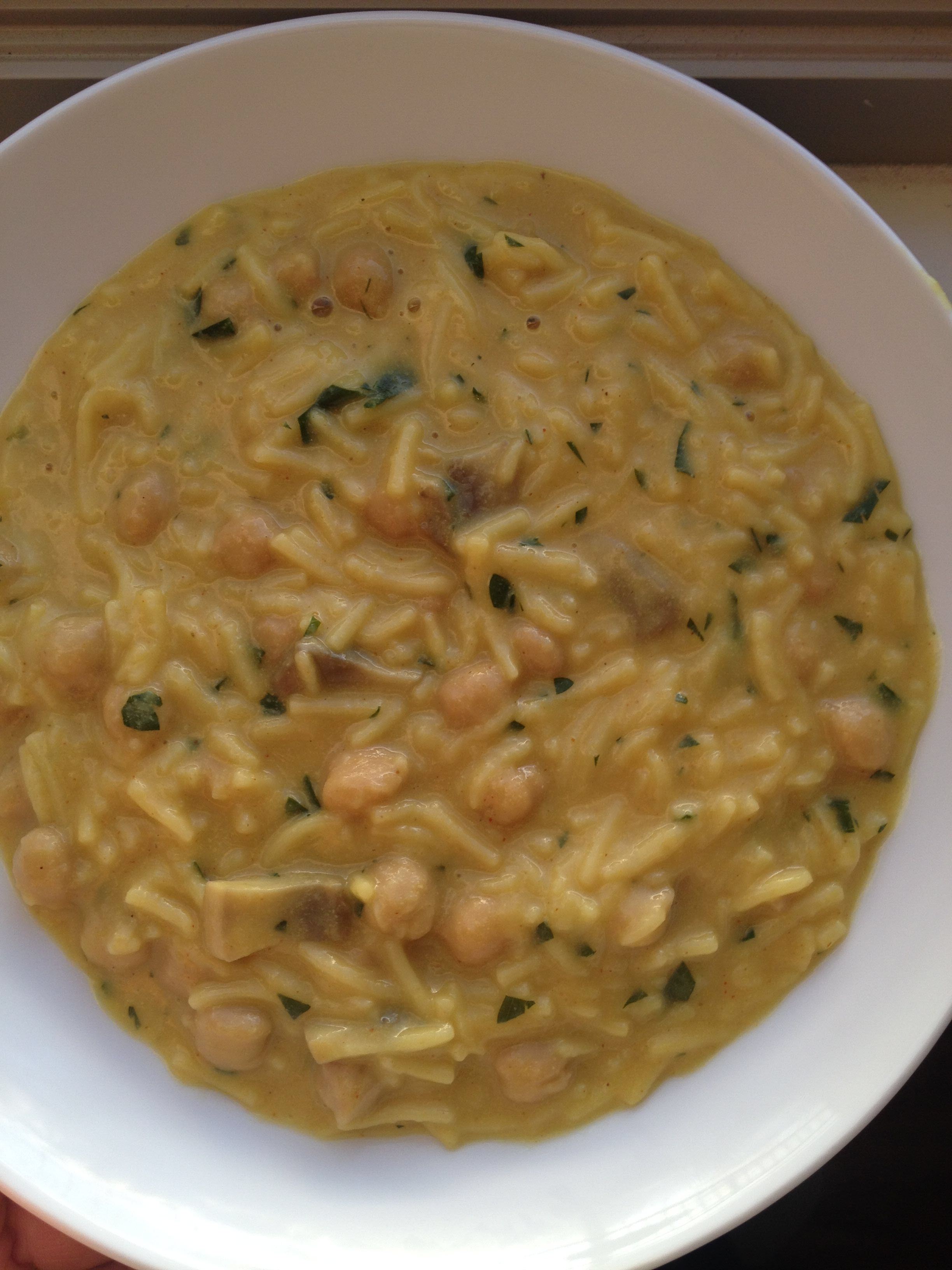 Vegan Chickpea Noodle Soup image