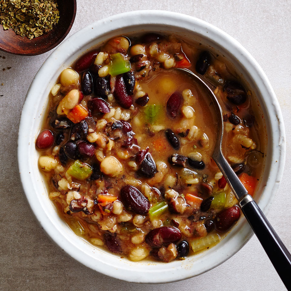Slow-Cooker Southwestern Bean Soup Recipe | EatingWell