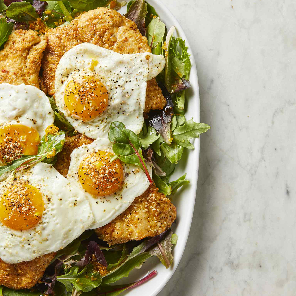 Dukkah Chicken Cutlets and Eggs image