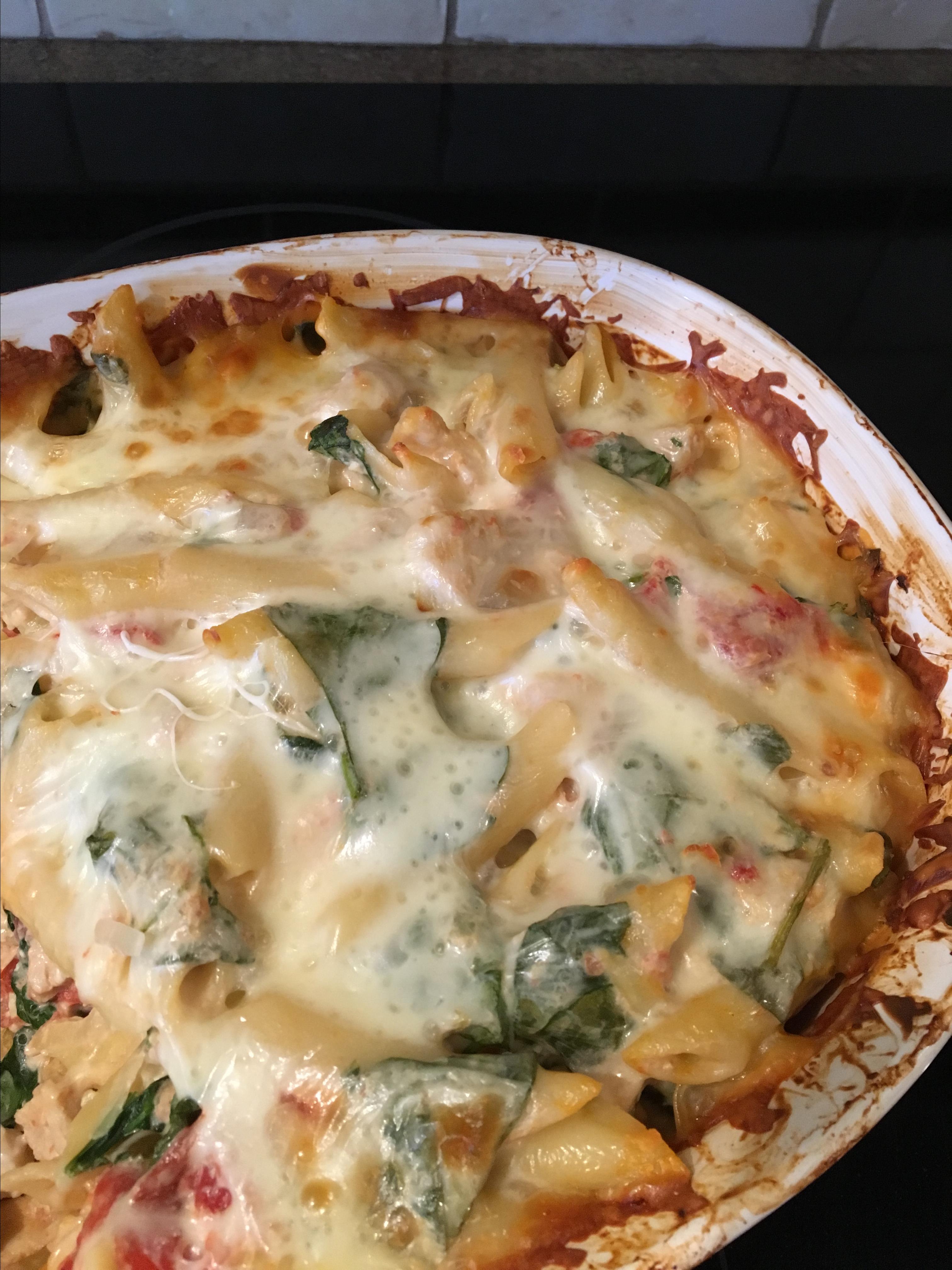 Chicken, Spinach, and Cheese Pasta Bake Recipe - Allrecipes.com