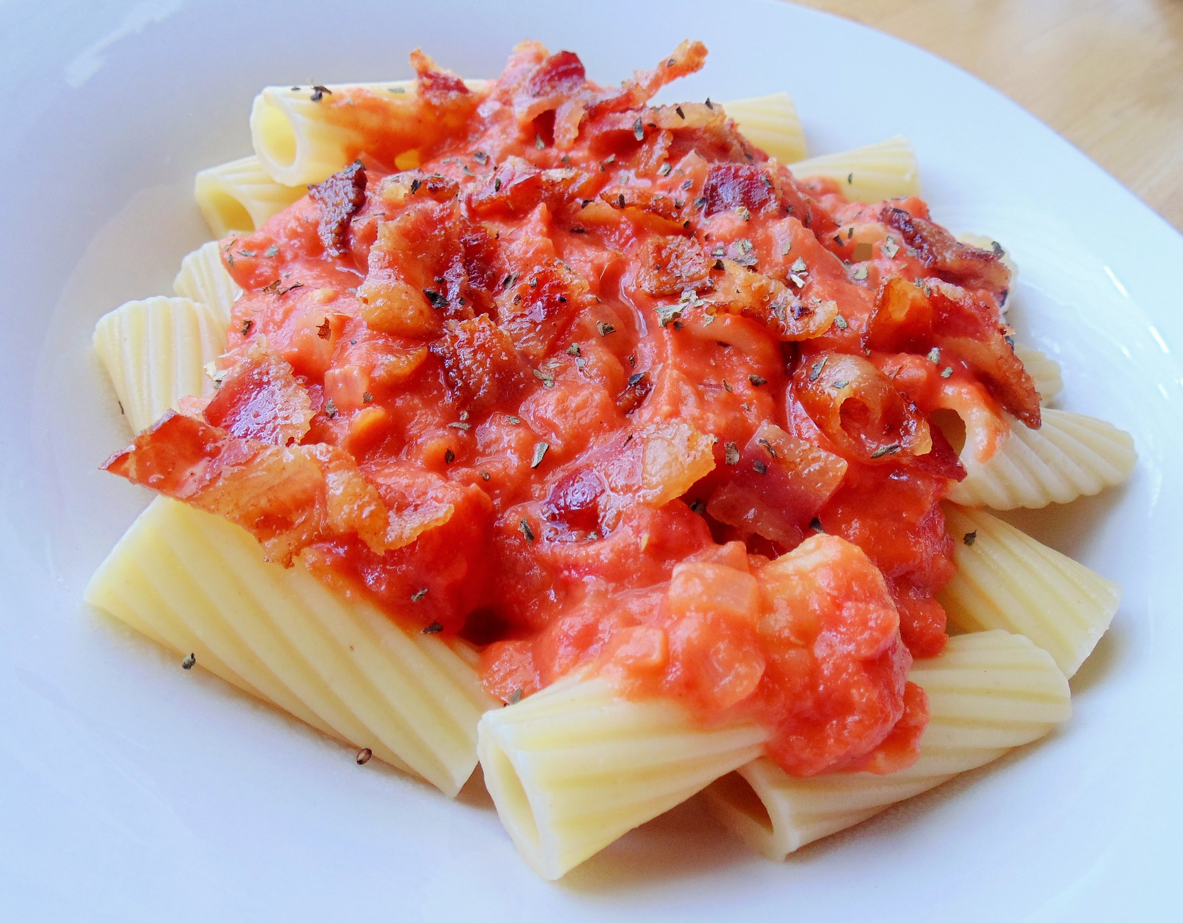 Penne with Vodka Sauce and Bacon image