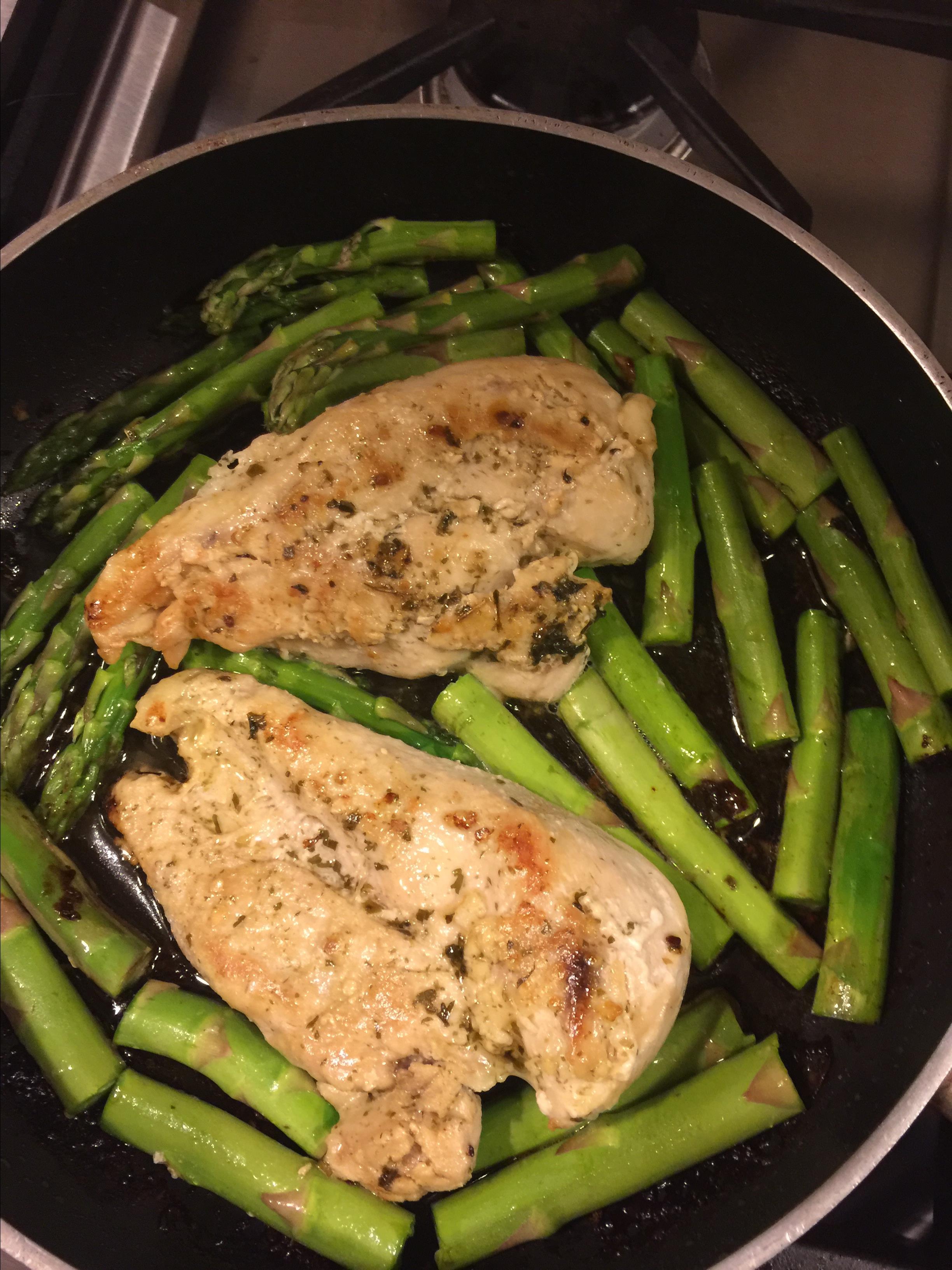 Chicken, Asparagus, and Mushroom Skillet Recipe - Allrecipes.com