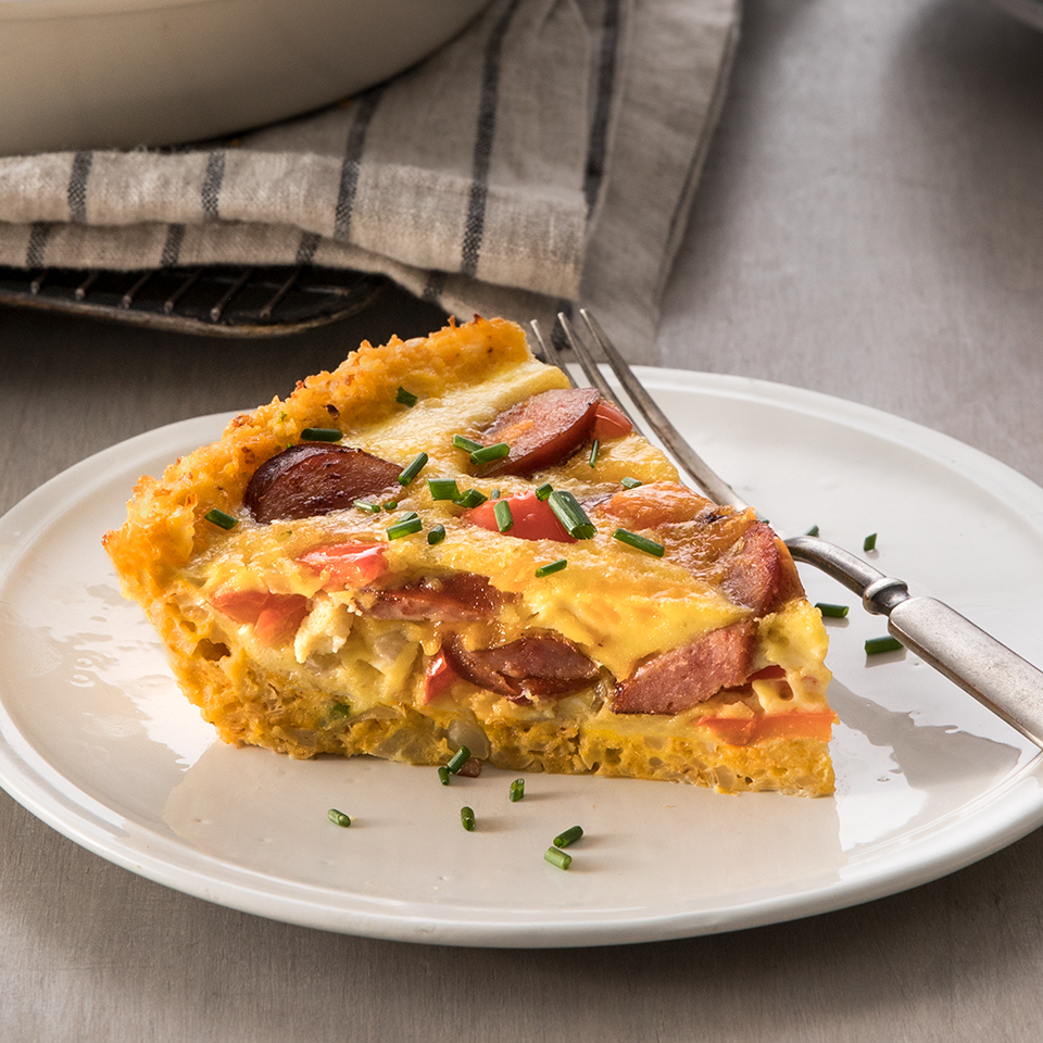 Cauliflower-Crusted Quiche with Hillshire Farm® Smoked Sausage_image