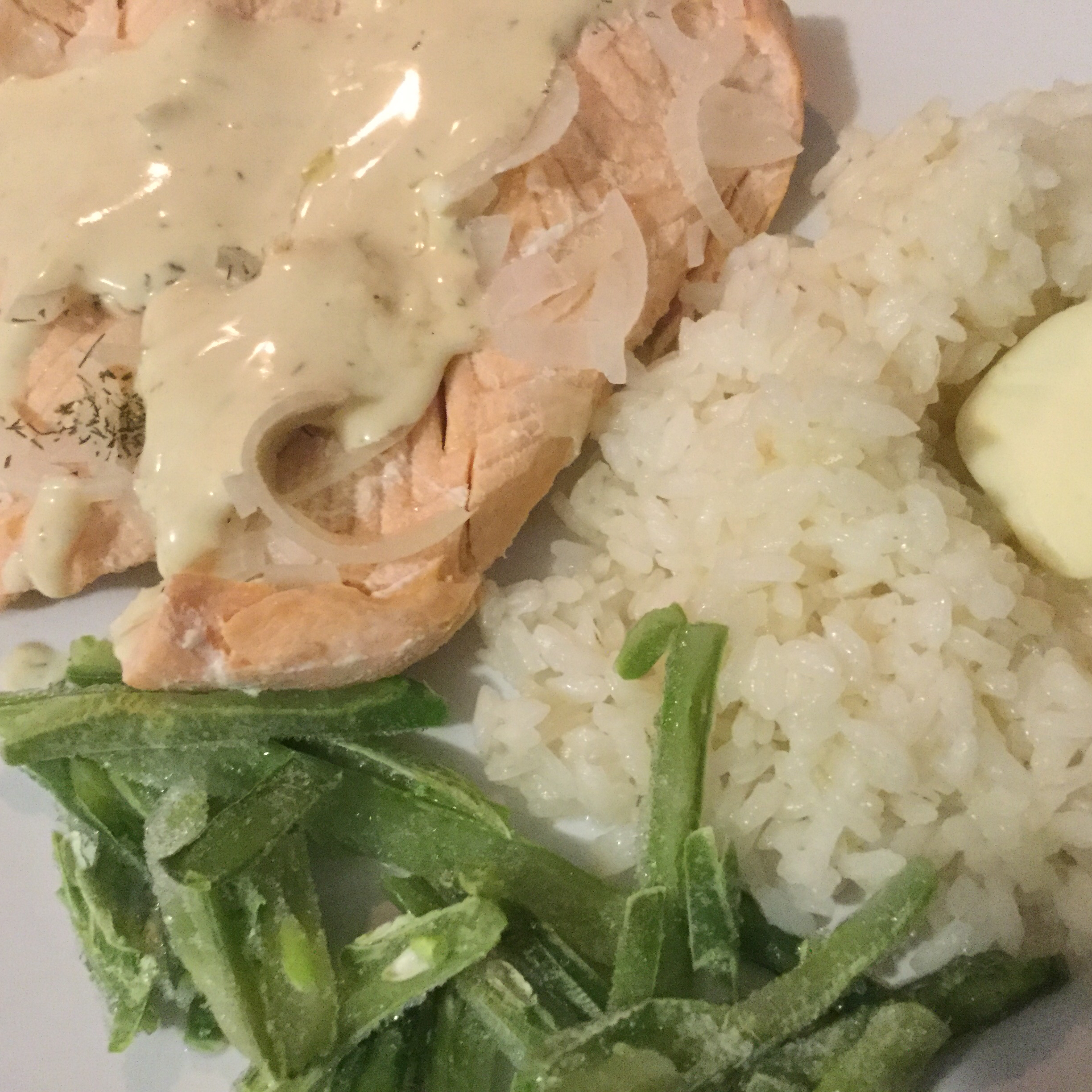 Quick Poached Salmon with Dill Mustard Sauce image