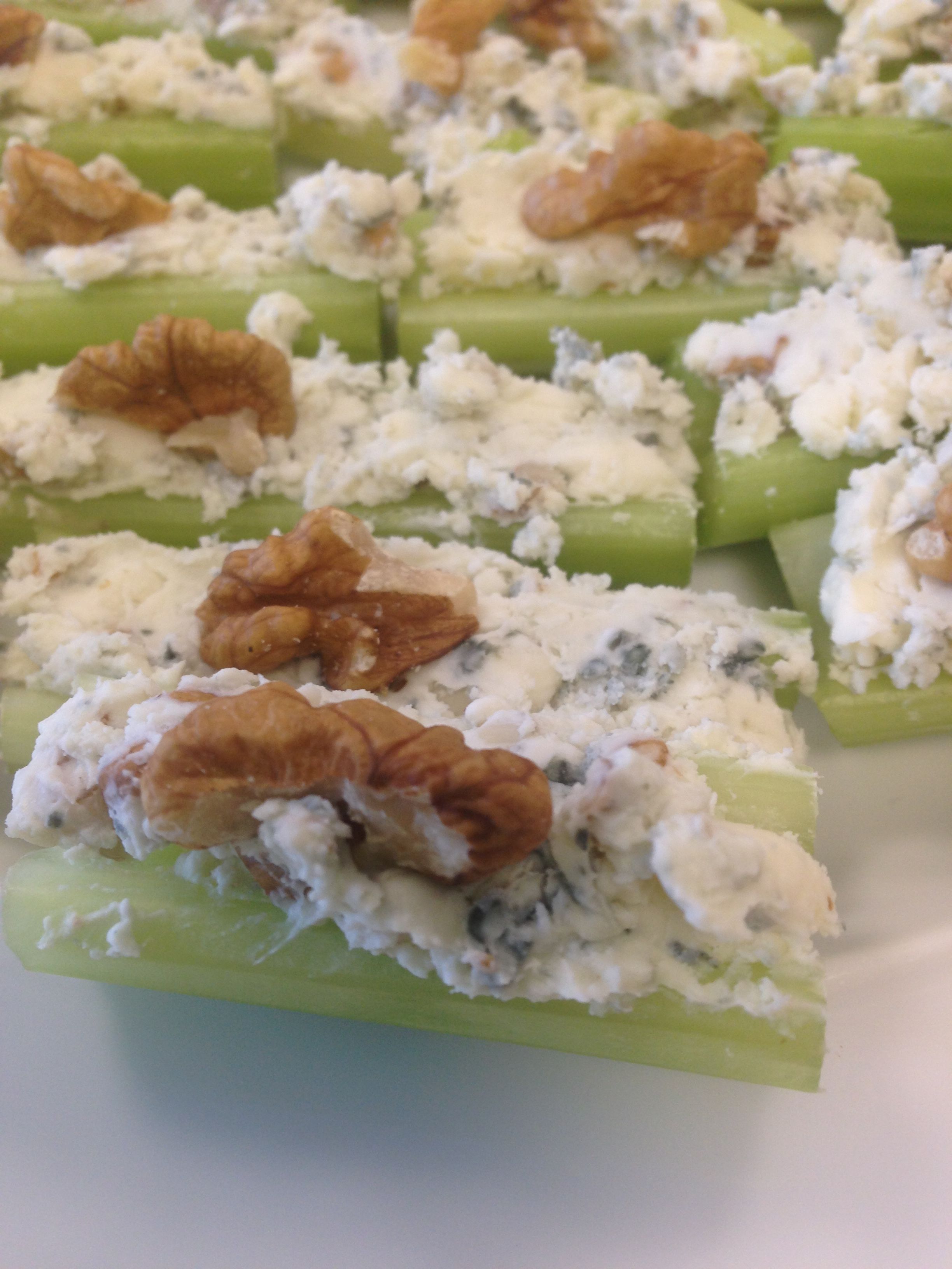 Stuffed Celery Appetizer with Gorgonzola and Walnuts image