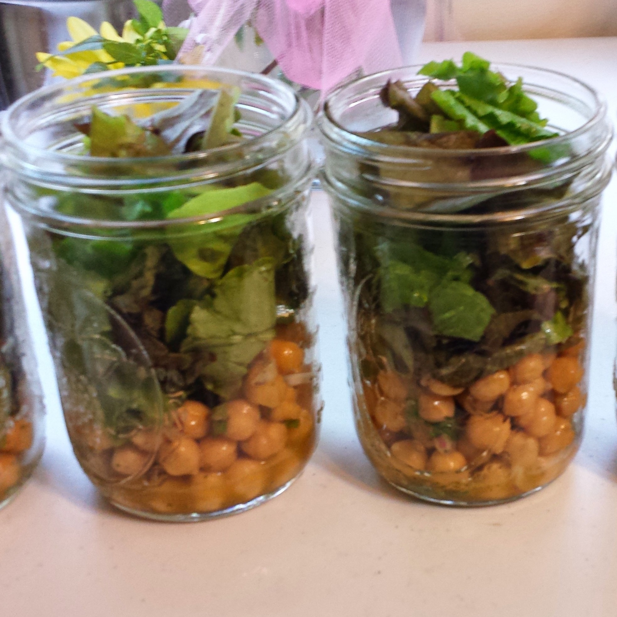 Kale Salad with Chickpeas in a Jar image
