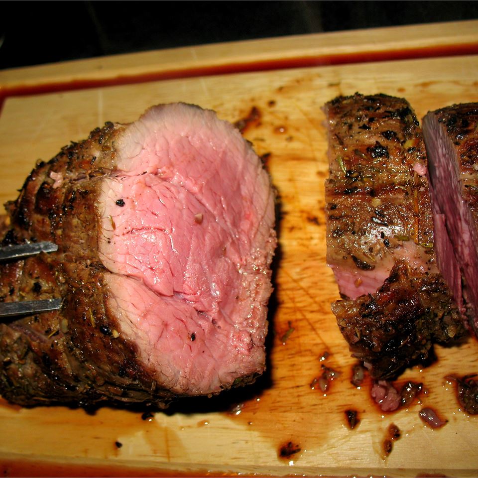 Grilled Beef Tenderloin with Herb-Garlic-Pepper Coating image