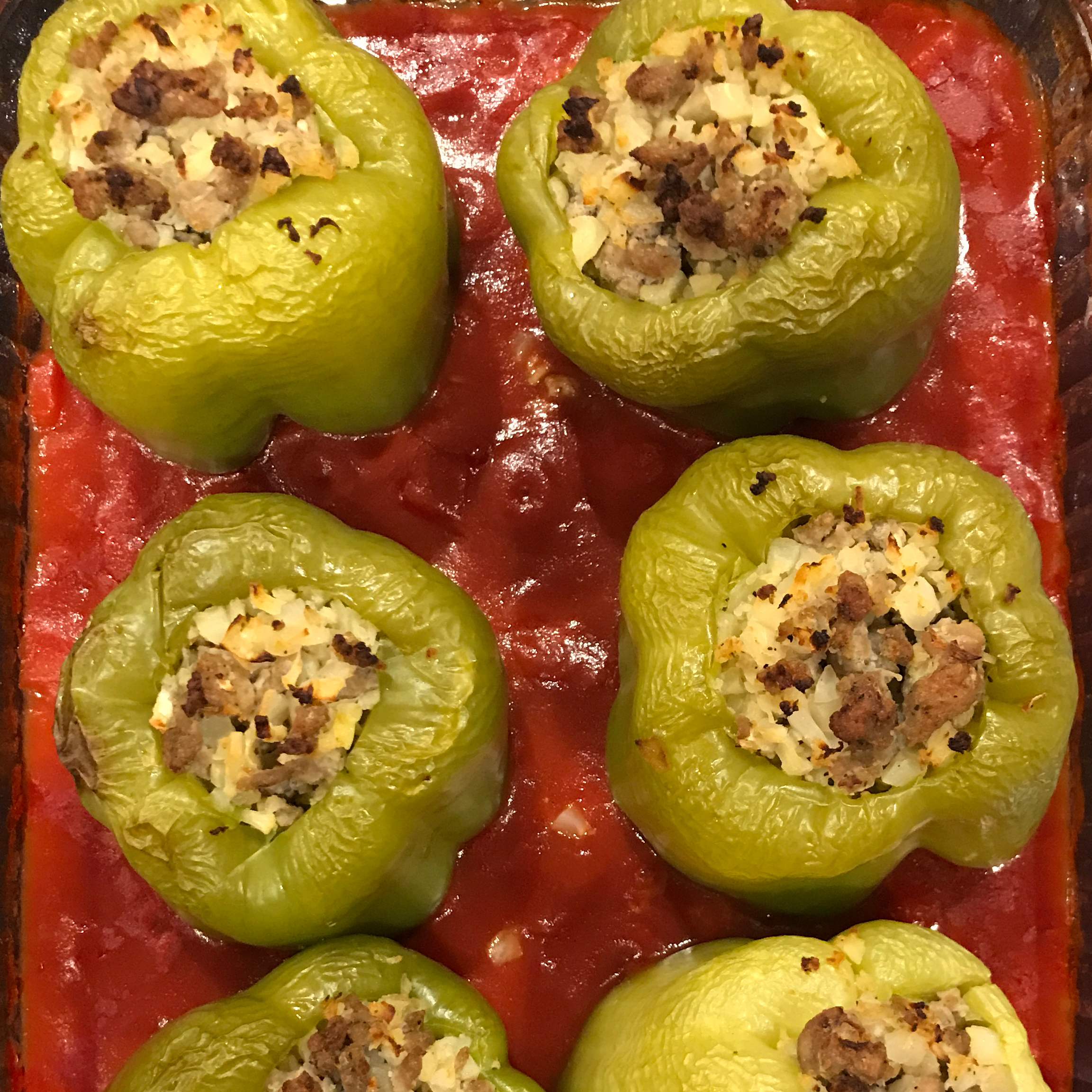 Stuffed Bell Peppers, Greek Style image