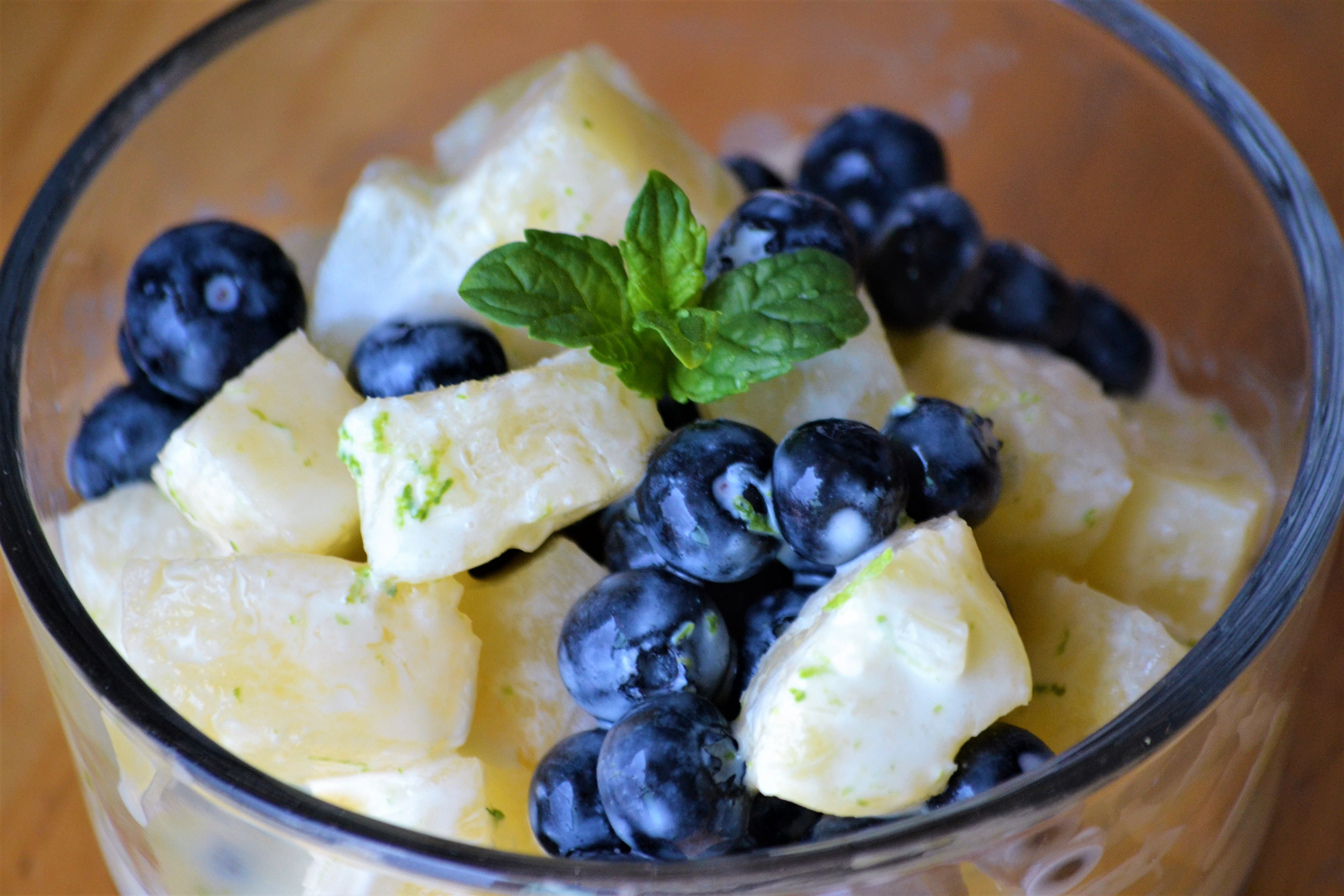 Blueberry-Pineapple Salad with Creamy Yogurt Dressing image