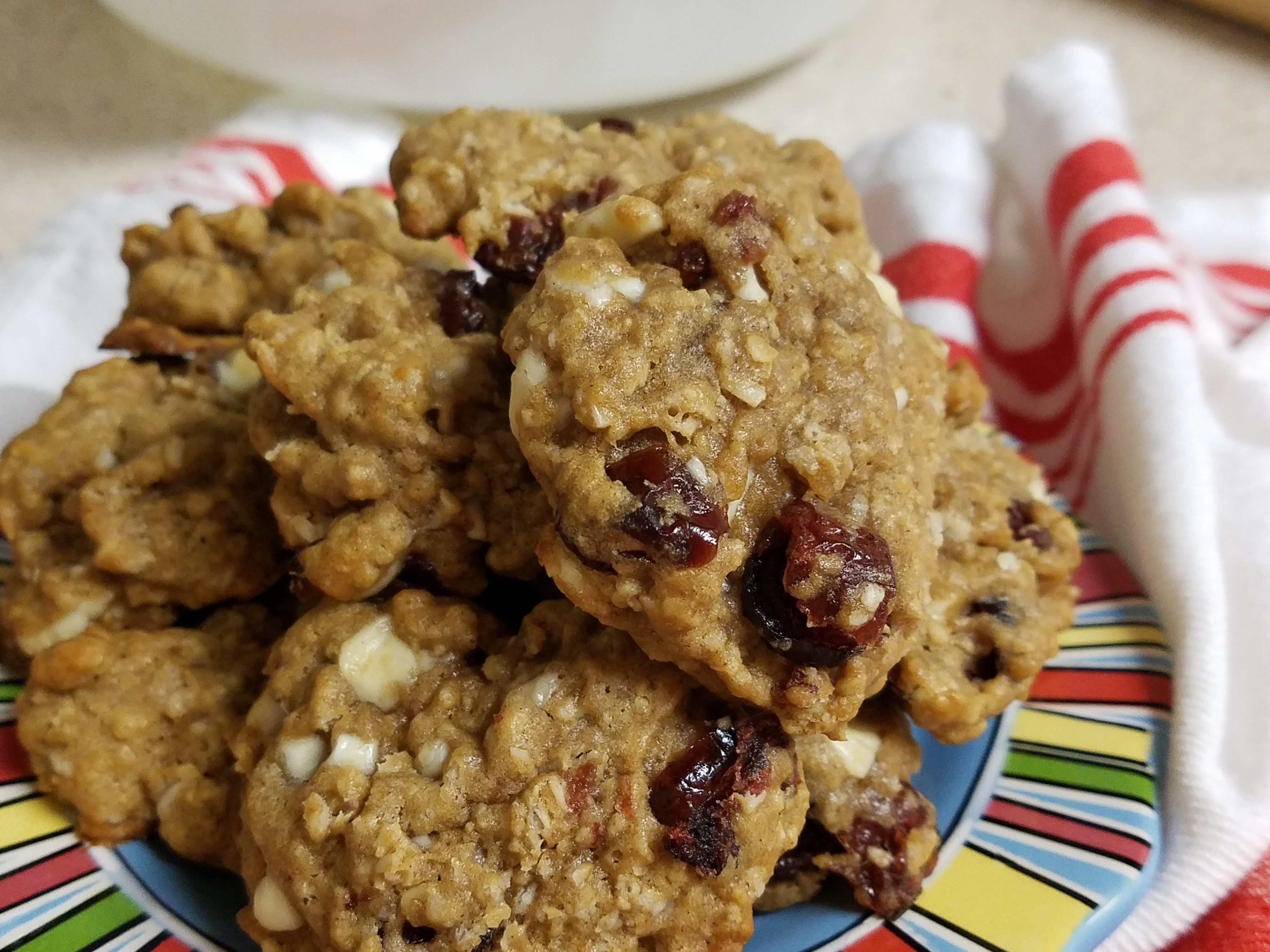 Oatmeal Cranberry White Chocolate Chunk Cookies image