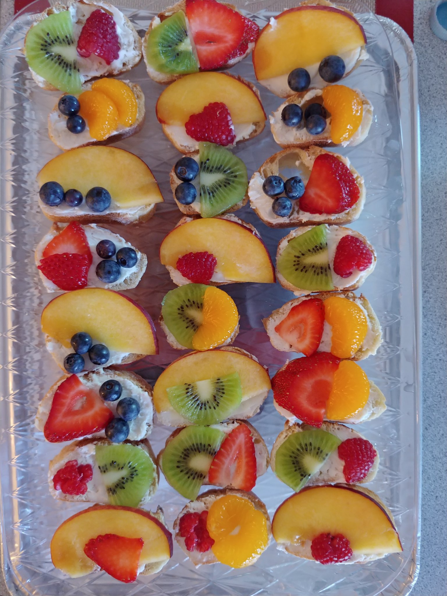 Goat Cheese Crostini with Honey and Fruit image