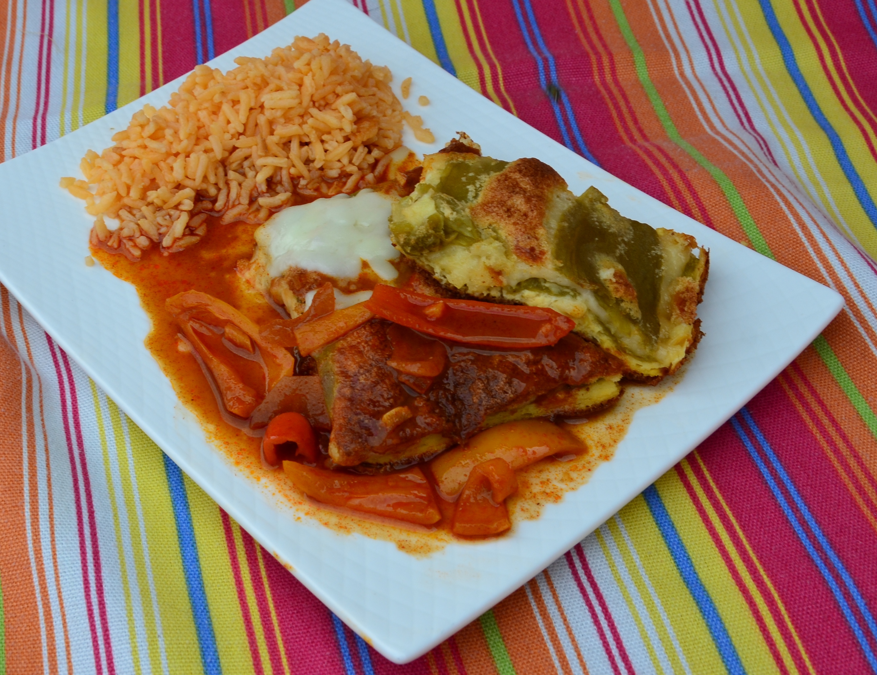 Hatch Chile Relleno Casserole with Ranchero Sauce image