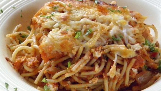 Left over spaghetti lasagna