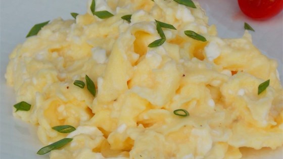 Creamy Cottage Cheese Scrambled Eggs Recipe Allrecipes Com