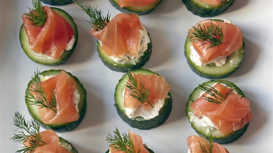 Cucumber Cups with Dill Cream and Smoked Salmon Recipe - Allrecipes.com