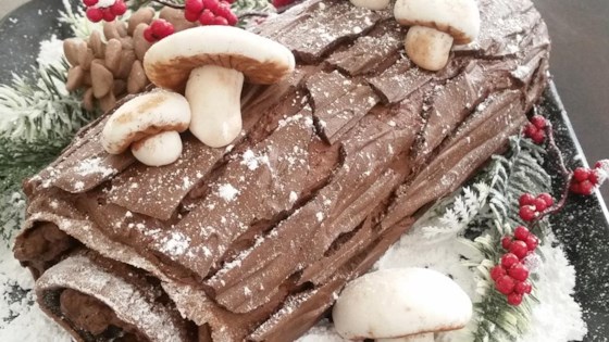 christmas yule log cake