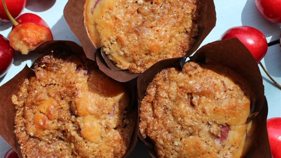 Gluten-free cherry cobbler muffins