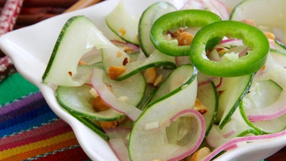 asian-inspired cucumbers with a kick