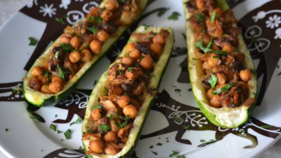 Photo of Zucchini with Chickpea and Mushroom Stuffing by jackie