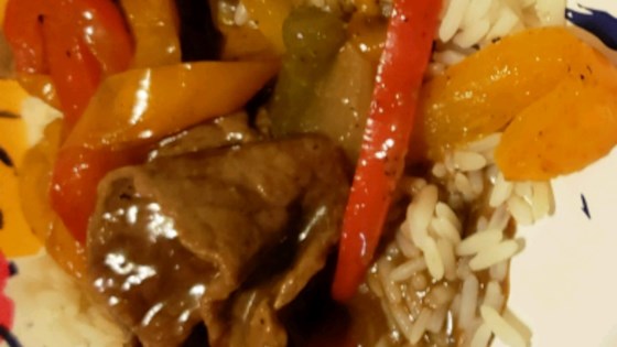 Pepper Steak and Rice Recipe - Allrecipes.com