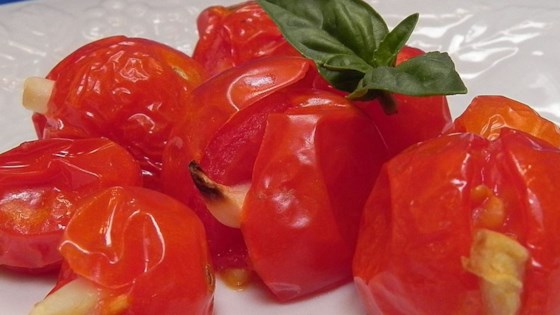 baked cherry tomatoes with garlic