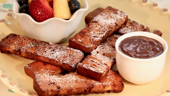 Baked Babka French Toast Sticks With Chocolate Dipping Sauce Recipe Allrecipes Com