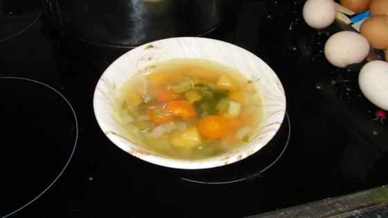 turkey soup with root vegetables